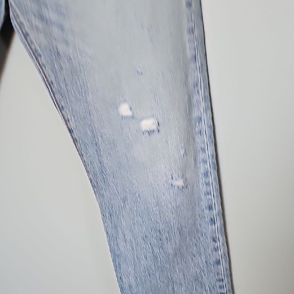 Levis 501 CT Size 27 Destroyed Distressed Indie Grunge Trendy Light Blue Jeans - Picture 4 of 14